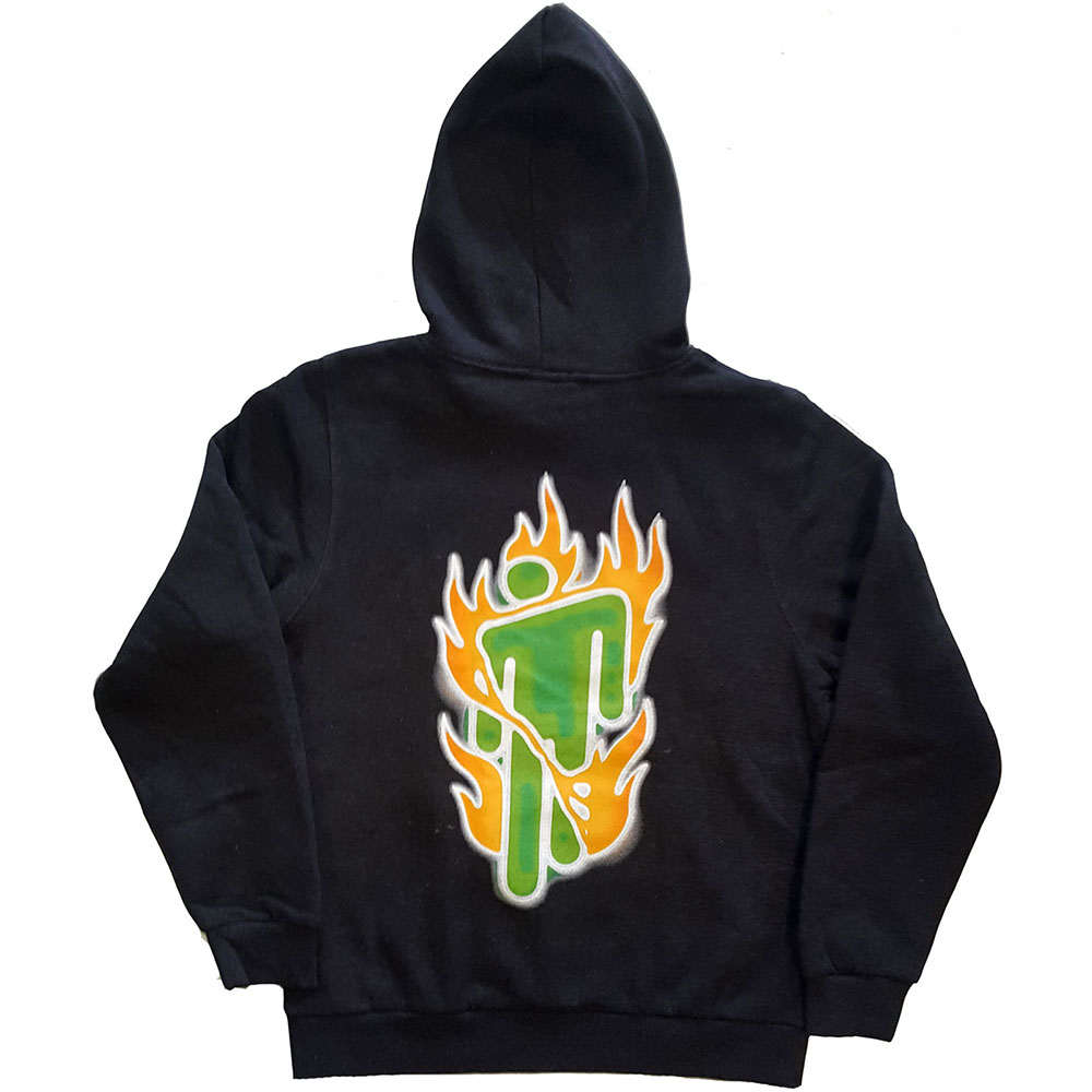 Billie Eilish Airbrush Flames Blohsh Kapuzenpullover hoodie Grau